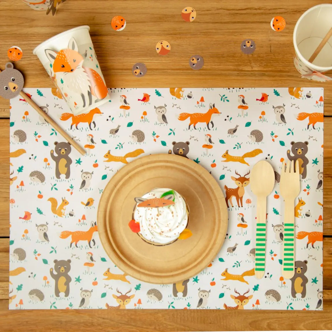 6 sets de table - Animaux de la forêt